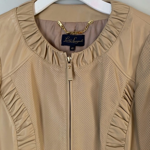 Luisa Spagnoli size 46 fine leather jacket - Picture 2 of 15